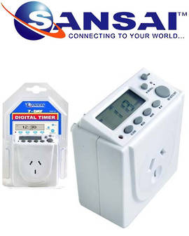 SANSAI 24 Hour 7 Days Digital Mains Timer